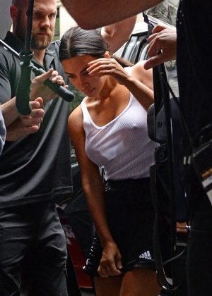 Kim Kardashian Arriving at a photoshoot studio in New York City